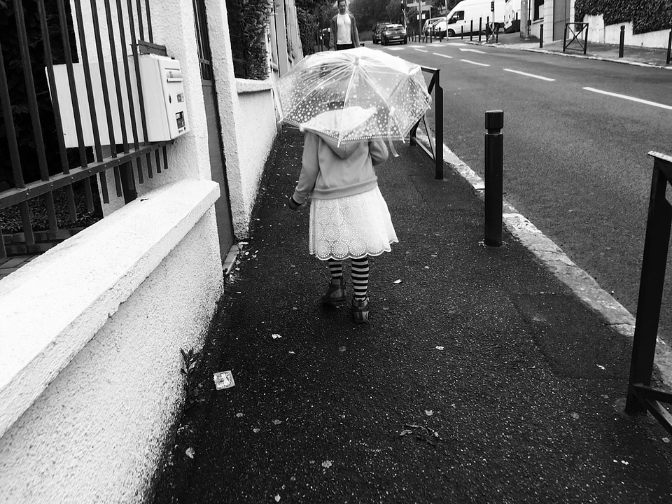 African girl little Umbrella