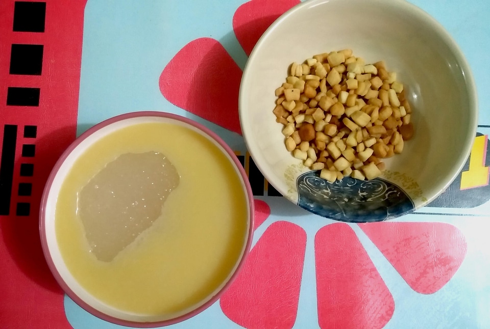 Milk tapioca breakfast