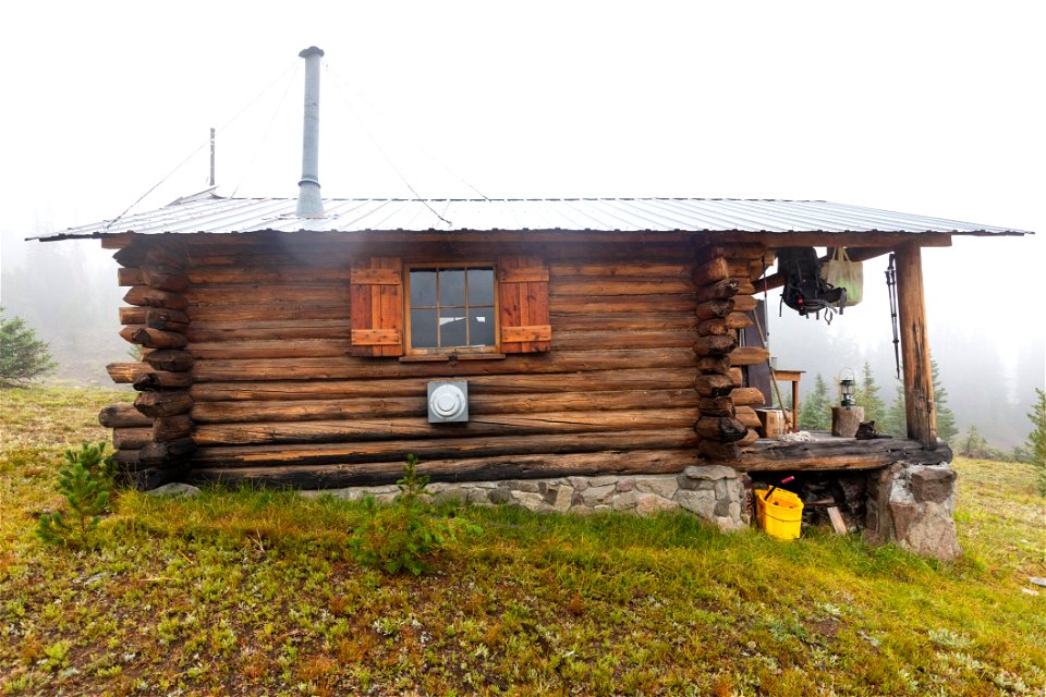 Lamar Mountain Patrol Cabin: east view