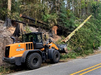 Heavy Equipment Road Clearance, Bolt Creek Fire, Washington photo