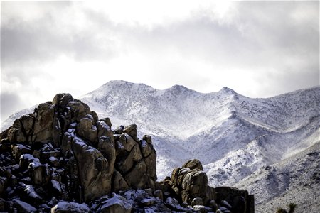 Snow covered mountains near Quail Springs
