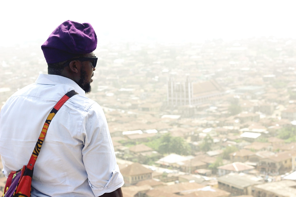 Cityscape man people