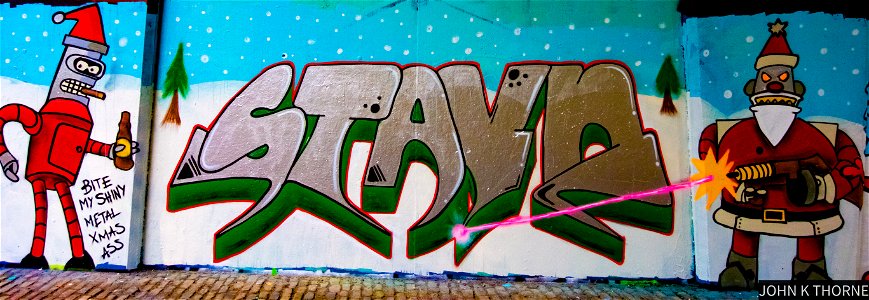Christmas Graffiti Under The M20 Motorway