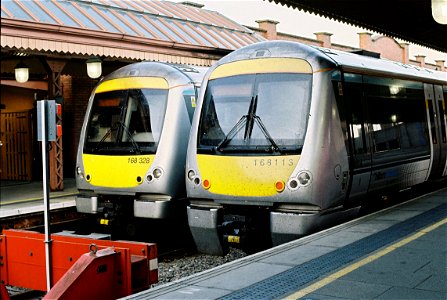 Two class 168 Diesel units in platforms 3&4 at Birmingham Moor Street photo