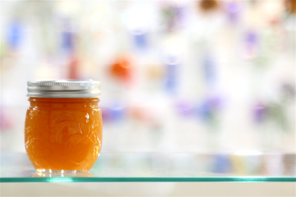 Fruit jam on display