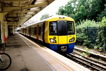 London Overground train at West Croydon station photo