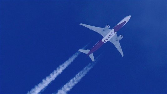 Boeing 777-3DZ(ER) A7-BEC Qatar Airways  (FIFA World Cup 2022 Livery) - Frankfurt to Doha (35300 ft.)