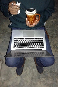 Boy computer macbook photo