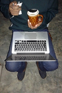 Boy computer macbook