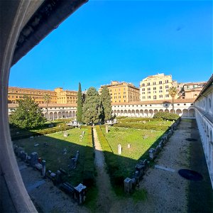 Michaelangelo's square Baths of Diocletian Rome Italy
