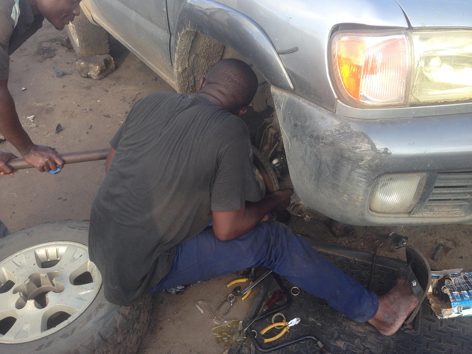 Mechanic grease monkey car