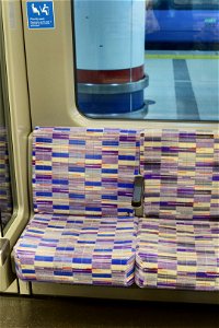 Priority seating on TfL Rail (Elizabeth Line) train photo