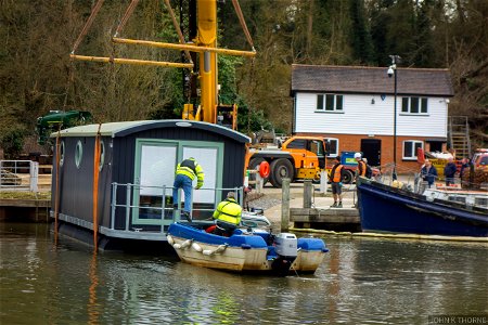 Delivering a River Pod http://www.theriverpodcompany.co.uk/ to the River Medway by road as Allington Lock closed for maintenance.