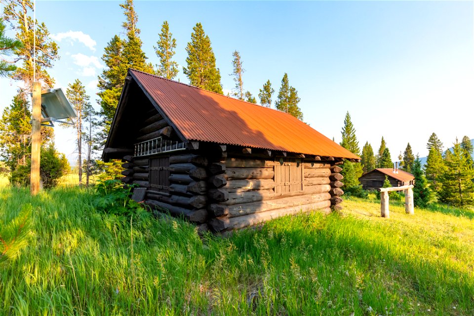 Heart Lake Patrol Cabin: barn northwest view