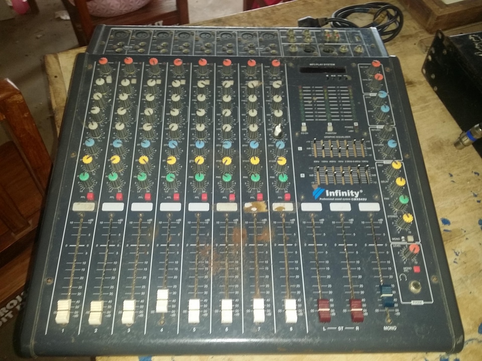 Music DJ mixing panel