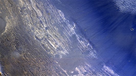 Layering in Uzer Crater Wall photo