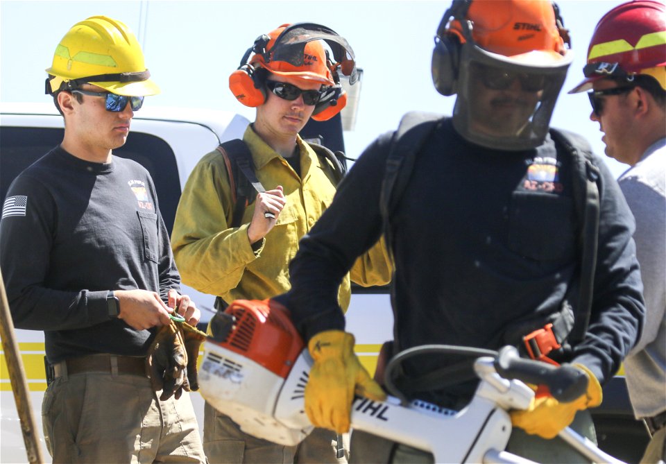 MAY 16: Using brushcutters to manage a fuel break