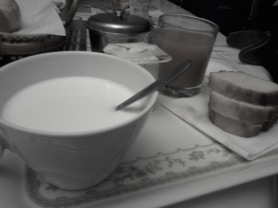 Breakfast cup milk