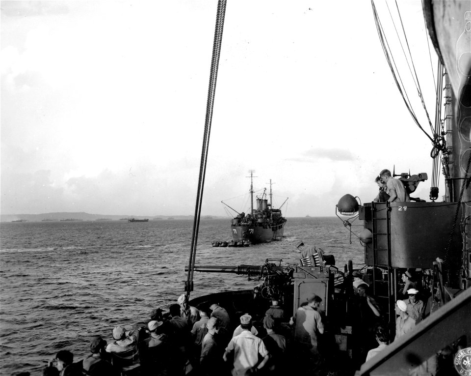SC 364349 - U.S.S. "Teton" (AGC-14), bound for Japan.