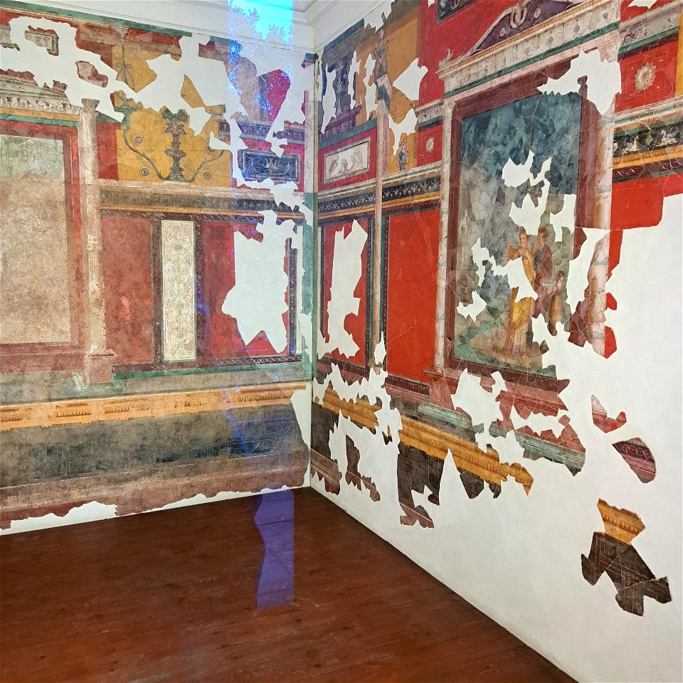 Wall frescos House of Augustus Roman Forum Rome Italy
