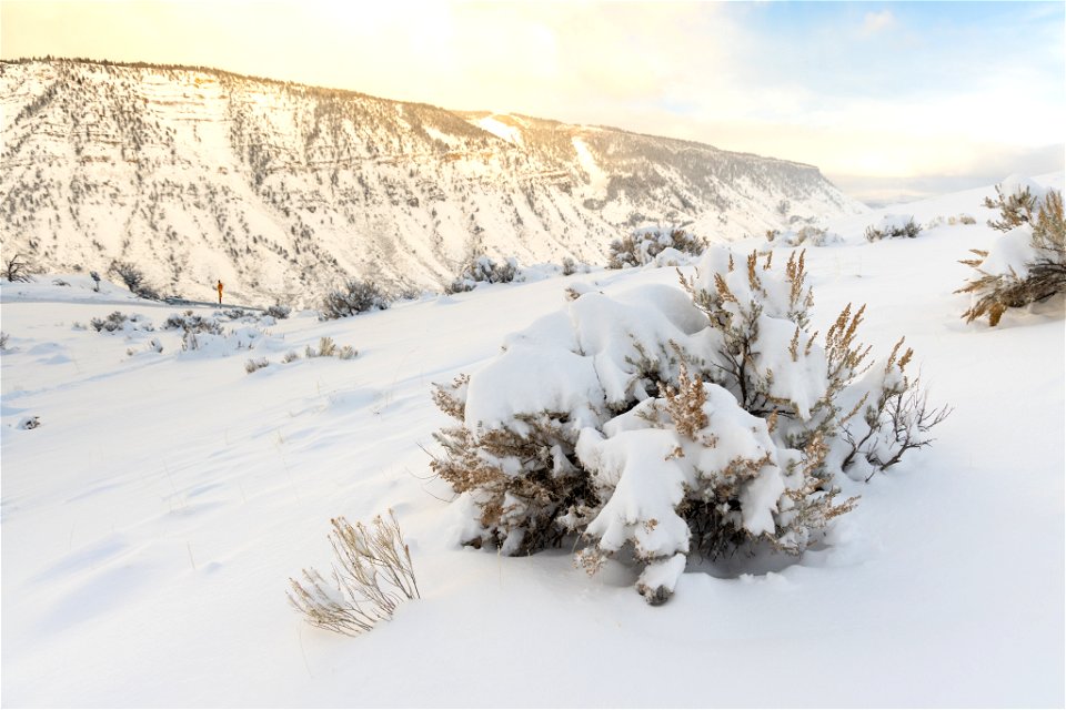 Last light on Mt. Everts after a snowstorm