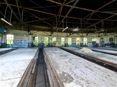 Urbex Aachen onderhoudsloods bundesbahn