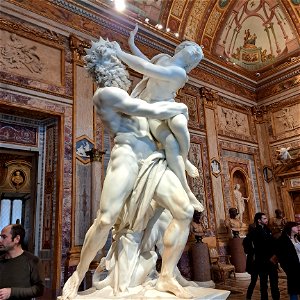 Pluto side  Rape of Proserpina Villa Borghese Gallary Rome Italy