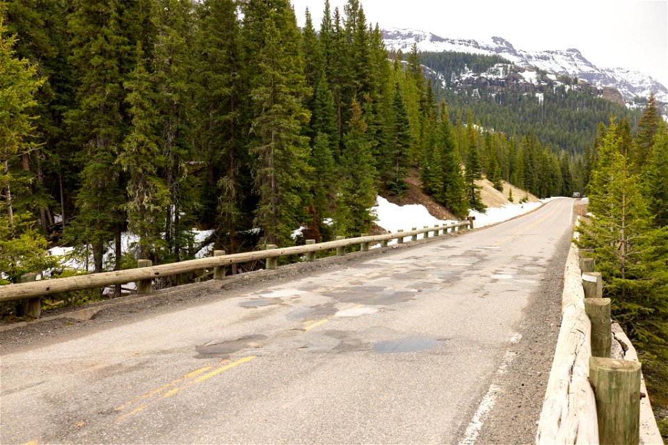 Northeast Entrance Road bridge with pot holes on decking