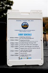 Event schedule signage photo