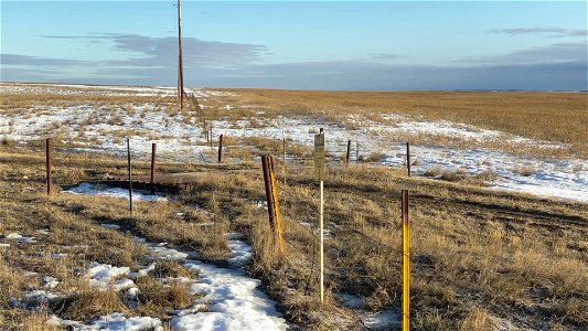 Gimbal shot walking along fence line
