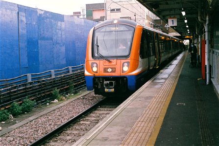 London Overground train at Barking photo