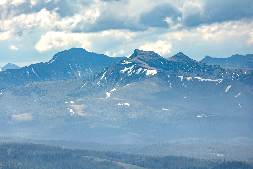 Saddle Mountain and Pollux Peak from Druid Peak summit photo