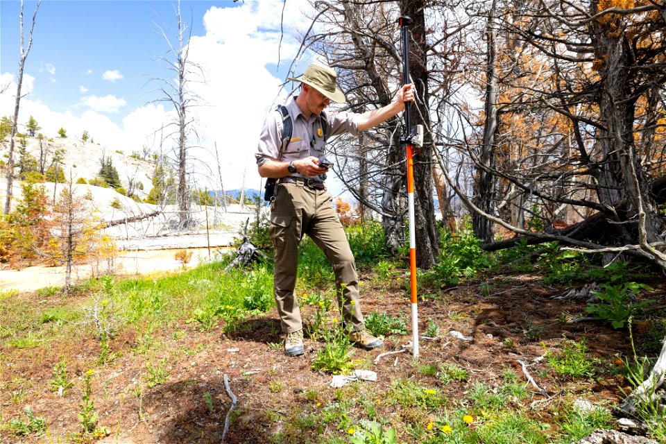 Alex Zaideman, backcountry monitoring lead, mapping human waste photo