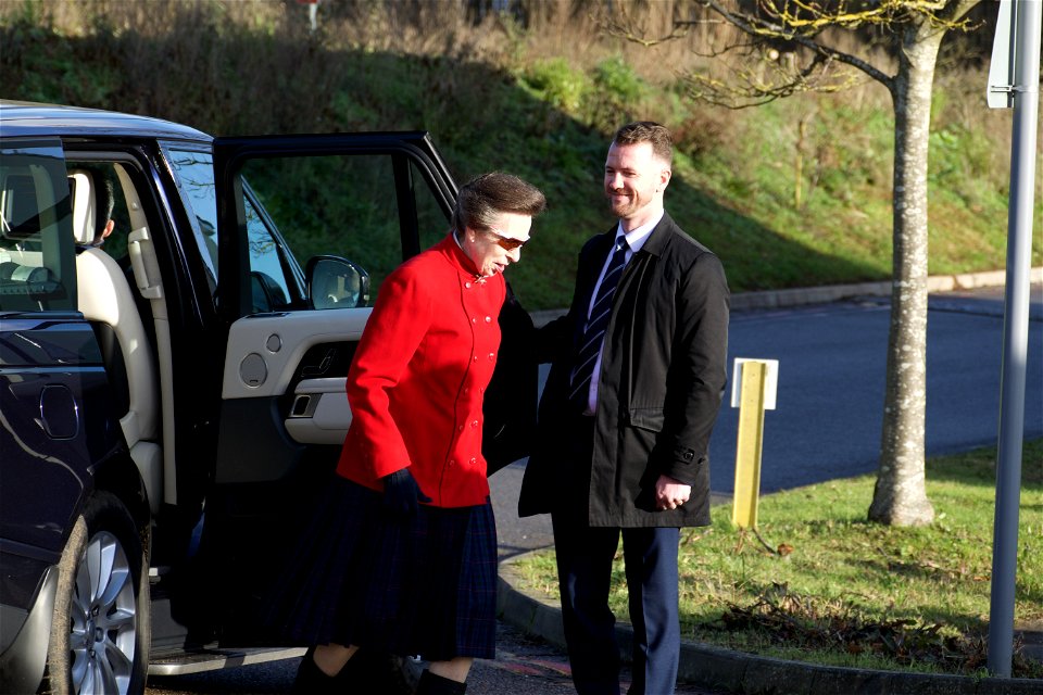 HRH Princess Anne. Princess Royal at Maidstone Hospital. Officially there to open the new Helicopter Pad.