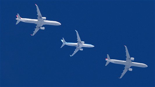 Turkish Airlines A321 Sandwich with Tui 737 filling: