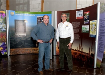 Tom Melius and Charlie Wooley Experience Small Wetlands Program Display