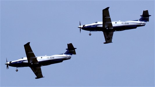 Pilatus PC-12/47E OE-EHB Hans Jet (Operated by Airlink Luftverkehrsgesellschaft) from Kosice (3700 ft.)