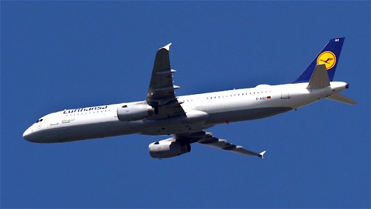 Airbus A321-231 D-AISZ Lufthansa from Naples (5800 ft.)