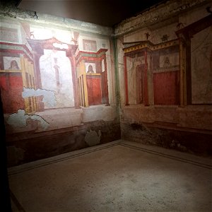 Room with frescos House of Augustus Roman Forum Rome Italy