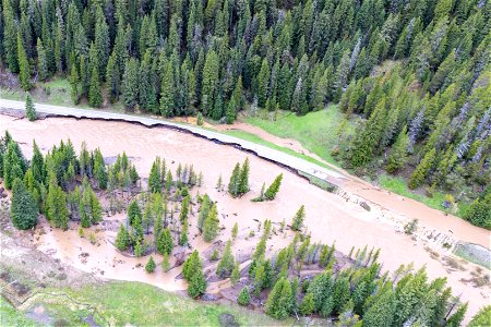 Yellowstone flood event 2022: Northeast Entrance Road washouts (2) photo