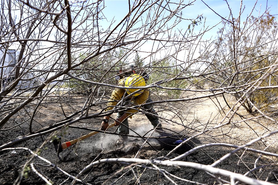 MAY 19: Mop up of brush fire