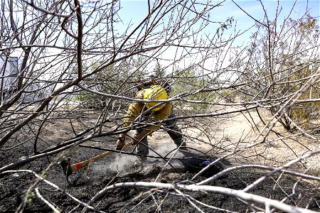MAY 19: Mop up of brush fire