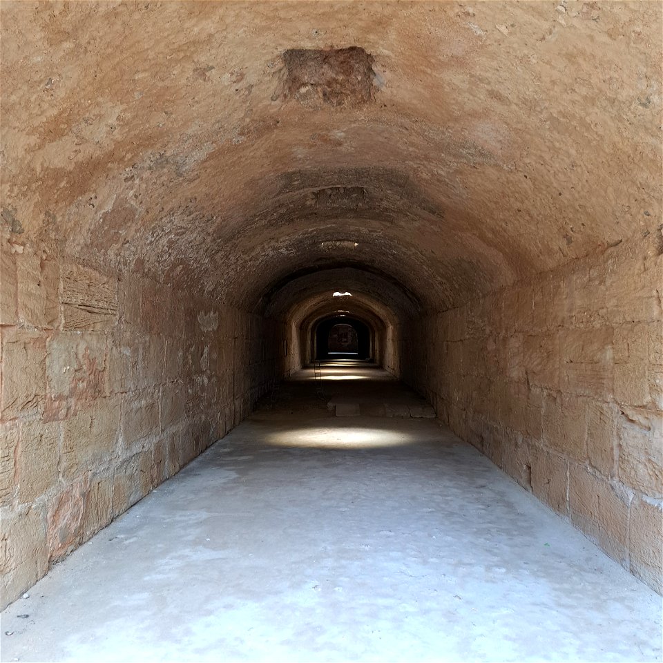 Tunnels underneath Amphitheatre of El Jem Tunisia