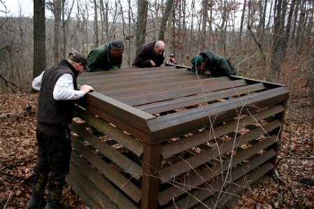 Group Inspecting Fence Protecting on Paris Springs Conservation Area