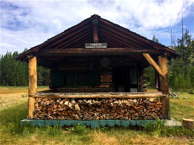 Thorofare Ranger Station in summer