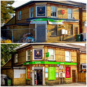 Pub becomes store. Keeps pub sign.