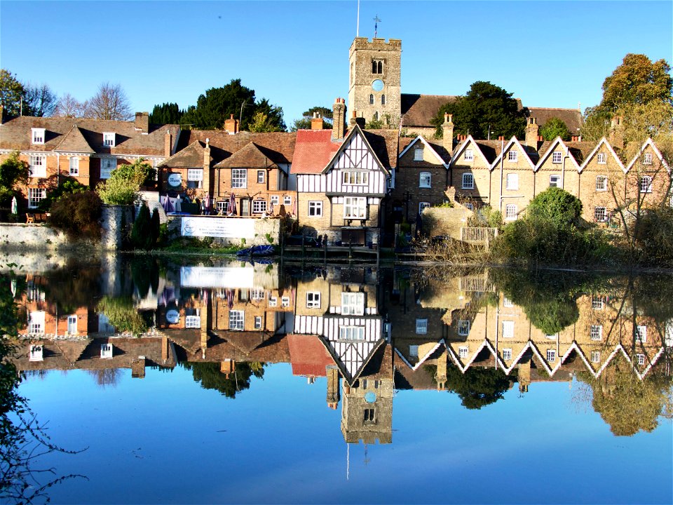 Aylesford Village Reflections in The River Medway