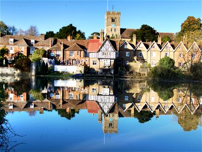 Aylesford Village Reflections in The River Medway