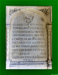 Margarete and Steven Mason (died 1552 and 1560) Bearsted Church