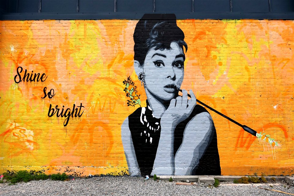 Audrey Hepburn mural. photo